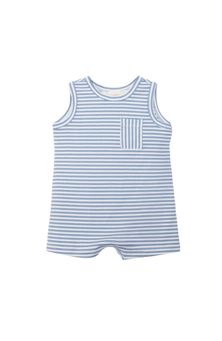Beckett and Bear Eli Sleeveless Romper, Main, color, Blue