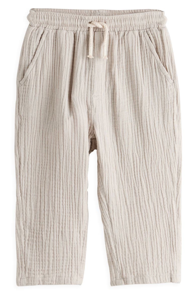 Kids' Cotton Gauze Drawstring Pants, Main, color, NEUTRAL