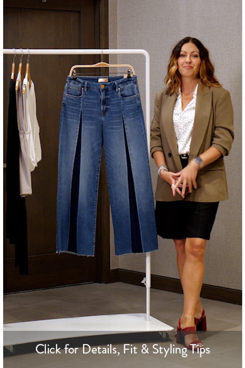 Meg High Waist Raw Hem Wide Leg Jeans video
