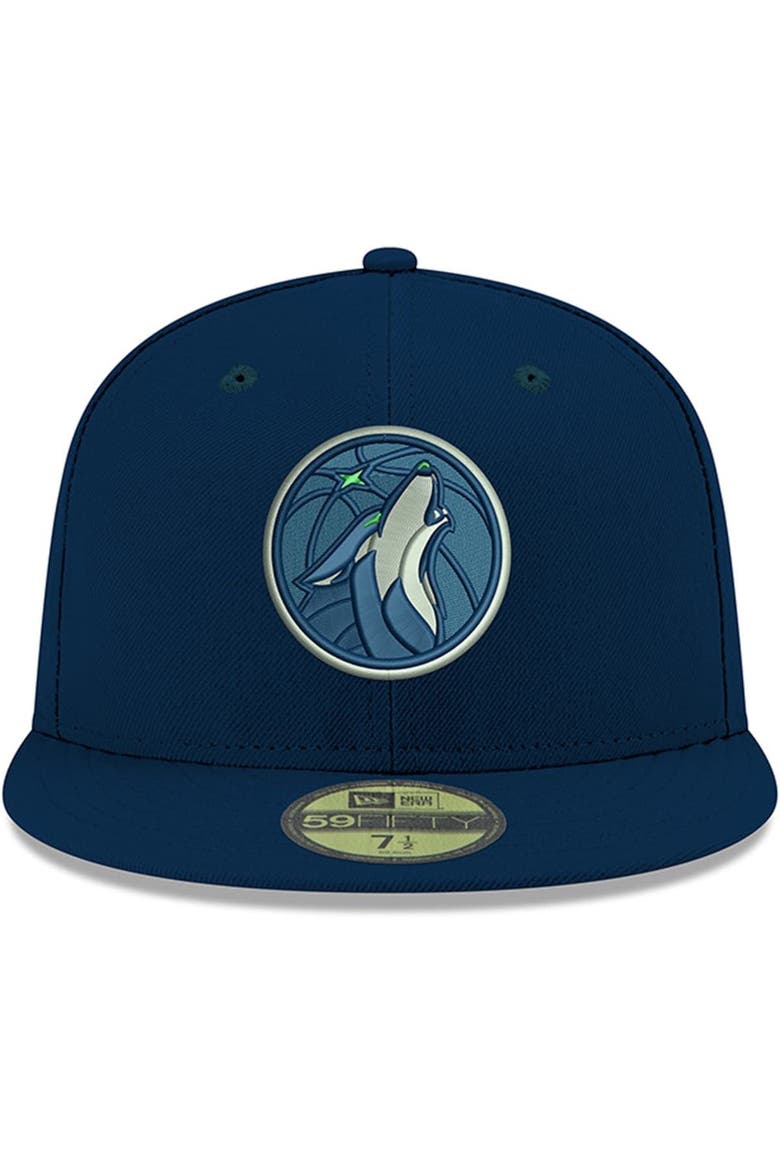 Youth New Era Navy Minnesota Timberwolves Official Team Color 59FIFTY Fitted Hat, Alternate, color, Navy