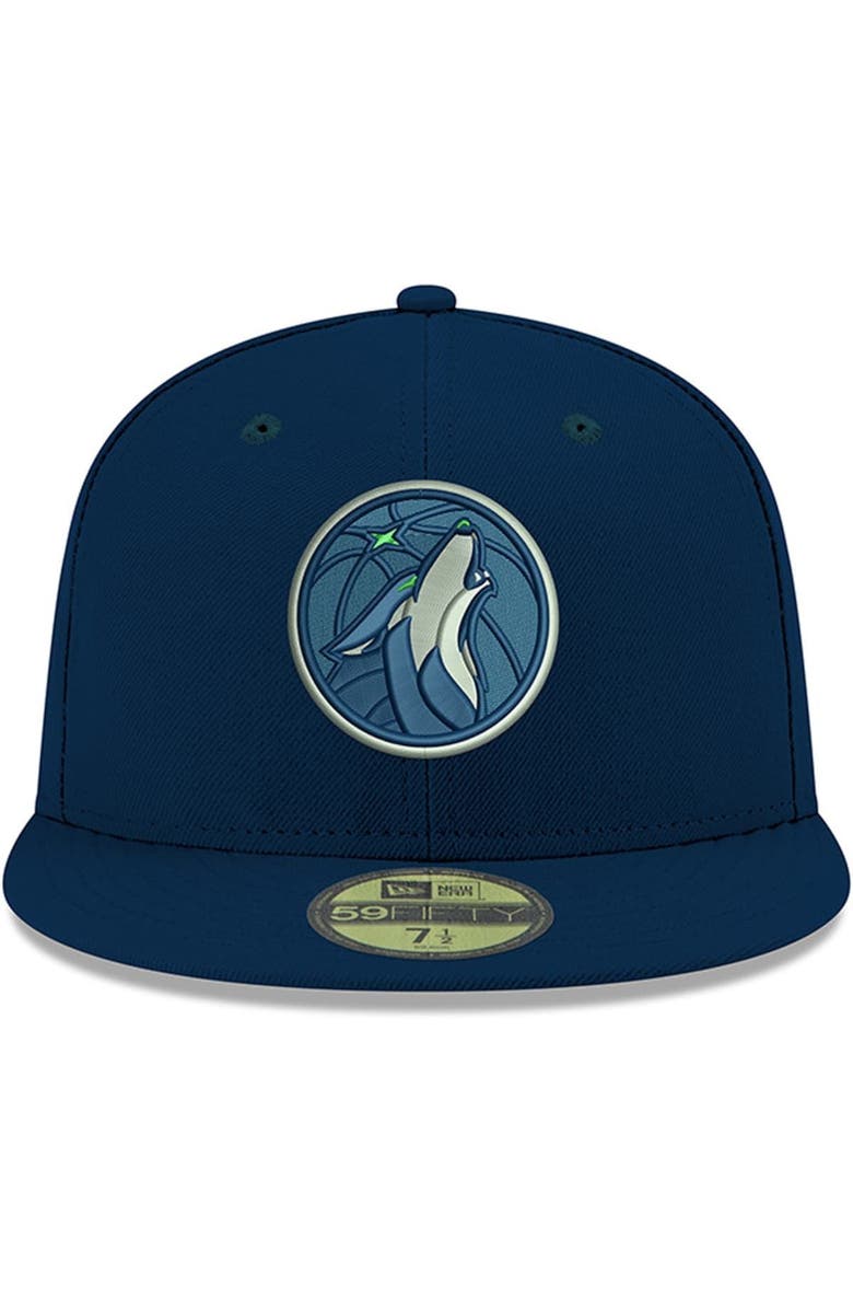 New Era Youth New Era Navy Minnesota Timberwolves Official Team Color 59FIFTY Fitted Hat, Alternate, color, Navy