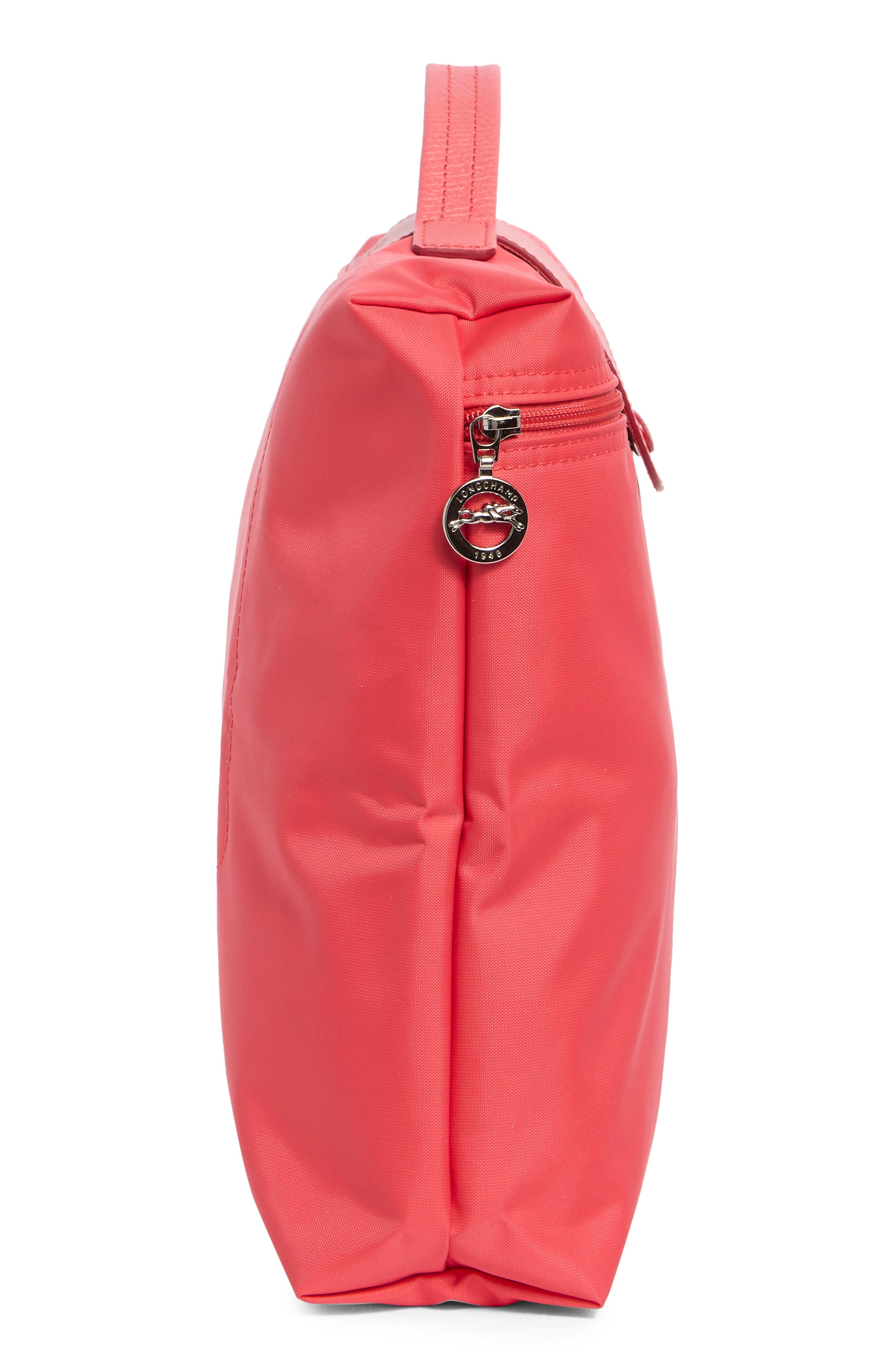 Longchamp Le Pilage Top Handle Document Holder Bag, Alternate, color, Pomegranate
