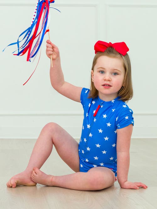 Shop Rufflebutts Girls Short Sleeve Upf50+ One Piece Rash Guard