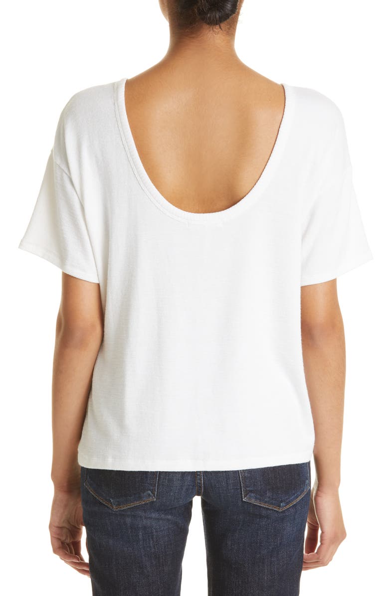 rag & bone The Knit Open Back T-Shirt, Alternate, color, 
