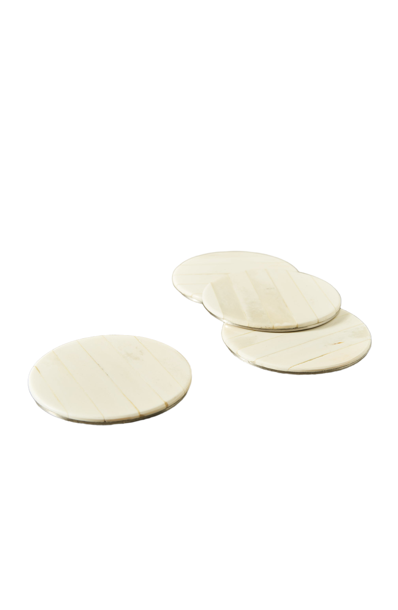 The Collective Home Blanco Coasters - Set of 4, Main, color, Beige