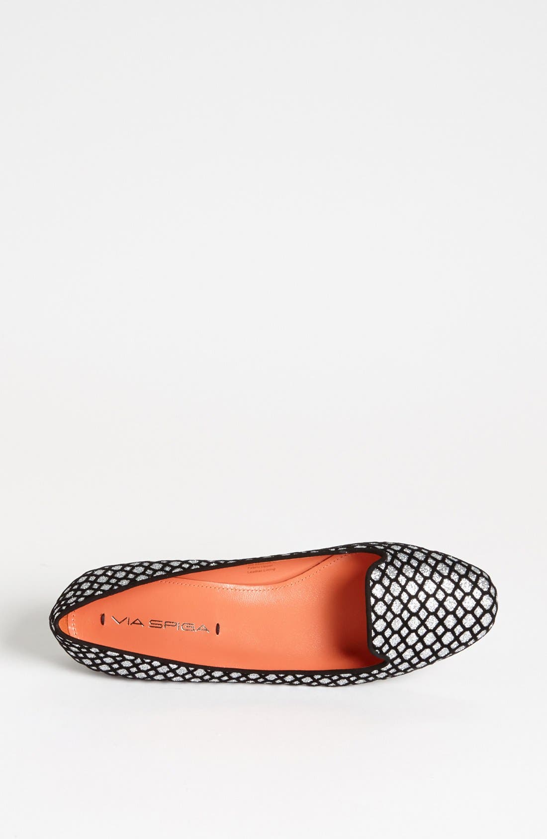 'Edina' Flat, Alternate, color, SILVER GLITTER MESH