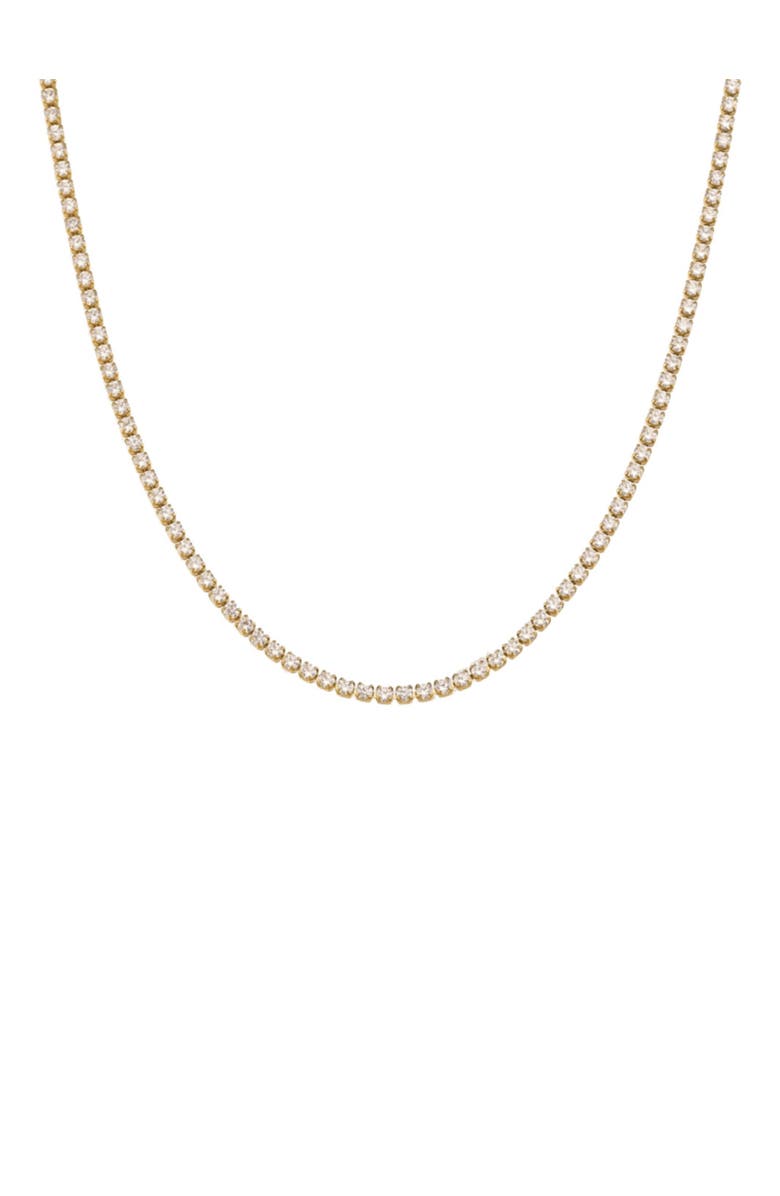 Hollywood Sensation Elegant Cubic Zirconia Choker Tennis Necklace, Main, color, Gold