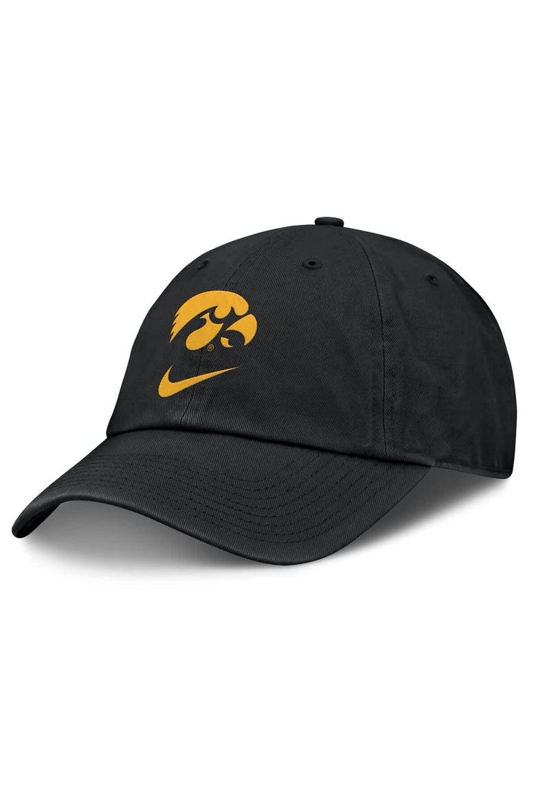 Men's Nike Black Iowa Hawkeyes Primetime Club Adjustable Hat, Main, color, Black