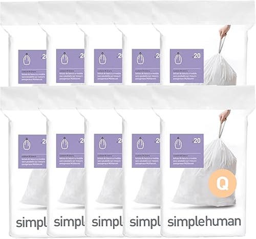 Simplehuman Code Q Custom Fit Liners With Quick Dispense Packs