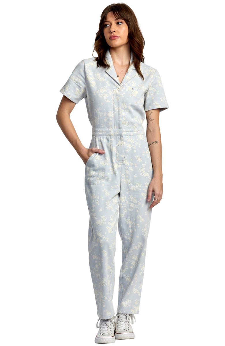 RVCA Nightshift Floral Utility Jumpsuit, Alternate, color, 