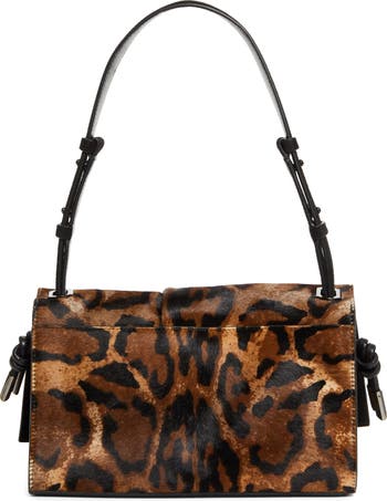Small Baggy Bengali Print Genuine Calf Hair Shoulder Bag