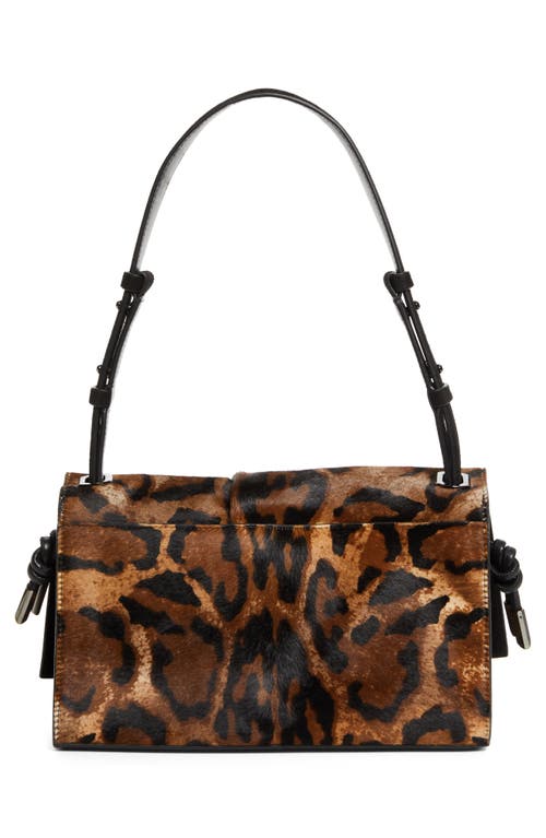 Christian Louboutin Baggy Small Gathered Leopard-print Calf Hair Shoulder Bag In Brown