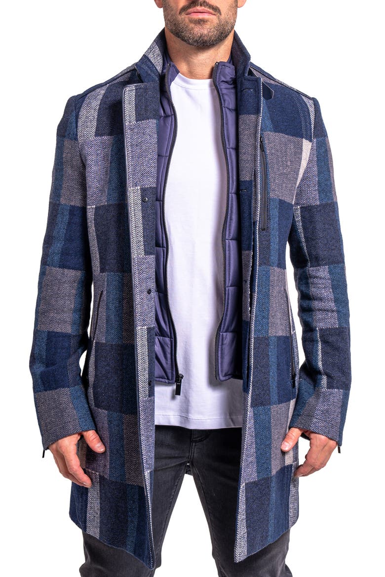 Ascension0003 Blue Brushed Peacoat with Dickey, Main, color, BLUE