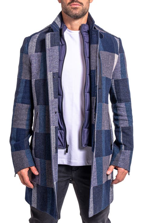 Ascension0003 Blue Brushed Peacoat with Dickey