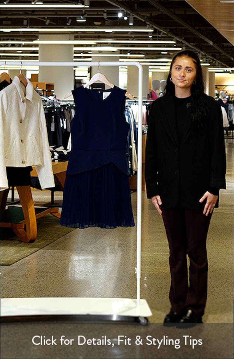 Sleeveless Pleated Sleeveless Minidress, sales video thumbnail