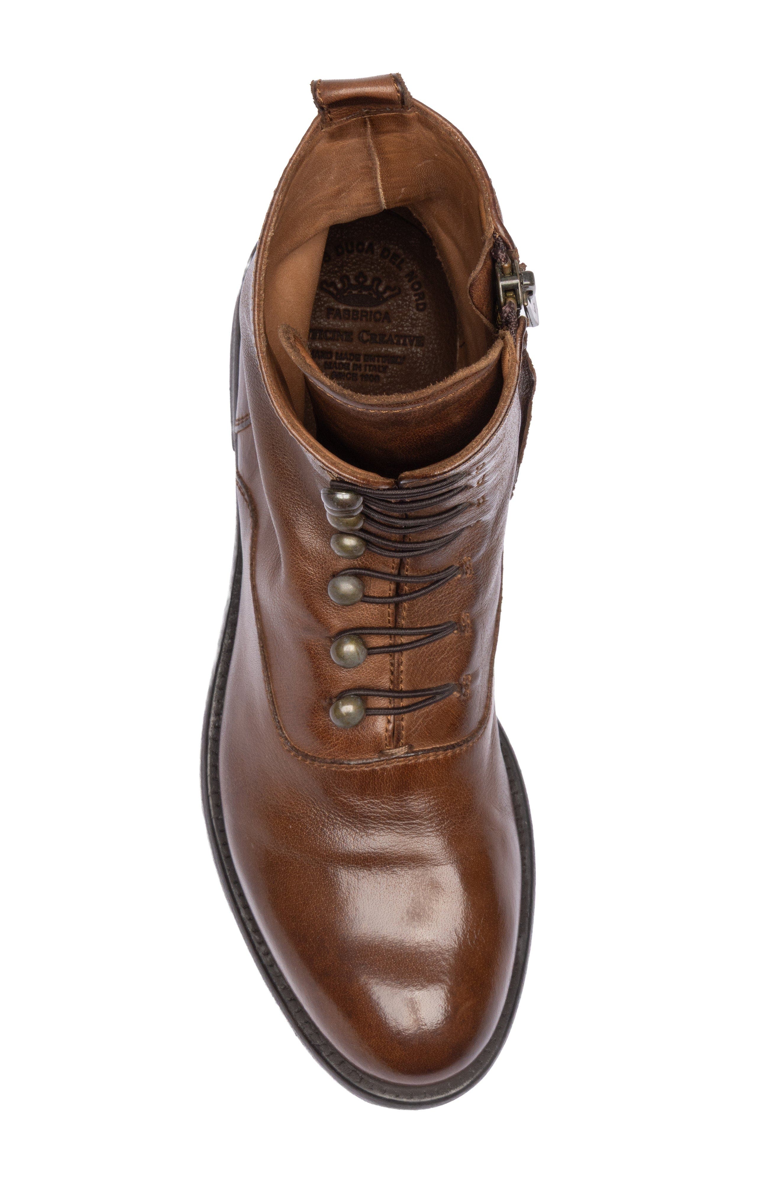 Officine Creative Lis 006 Leather Zipped Boots, Alternate, color, Brown