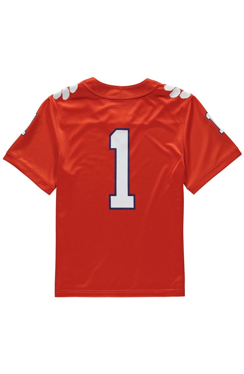 Nike Youth Nike #1 Orange Clemson Tigers Replica Football Jersey, Alternate, color, Orange