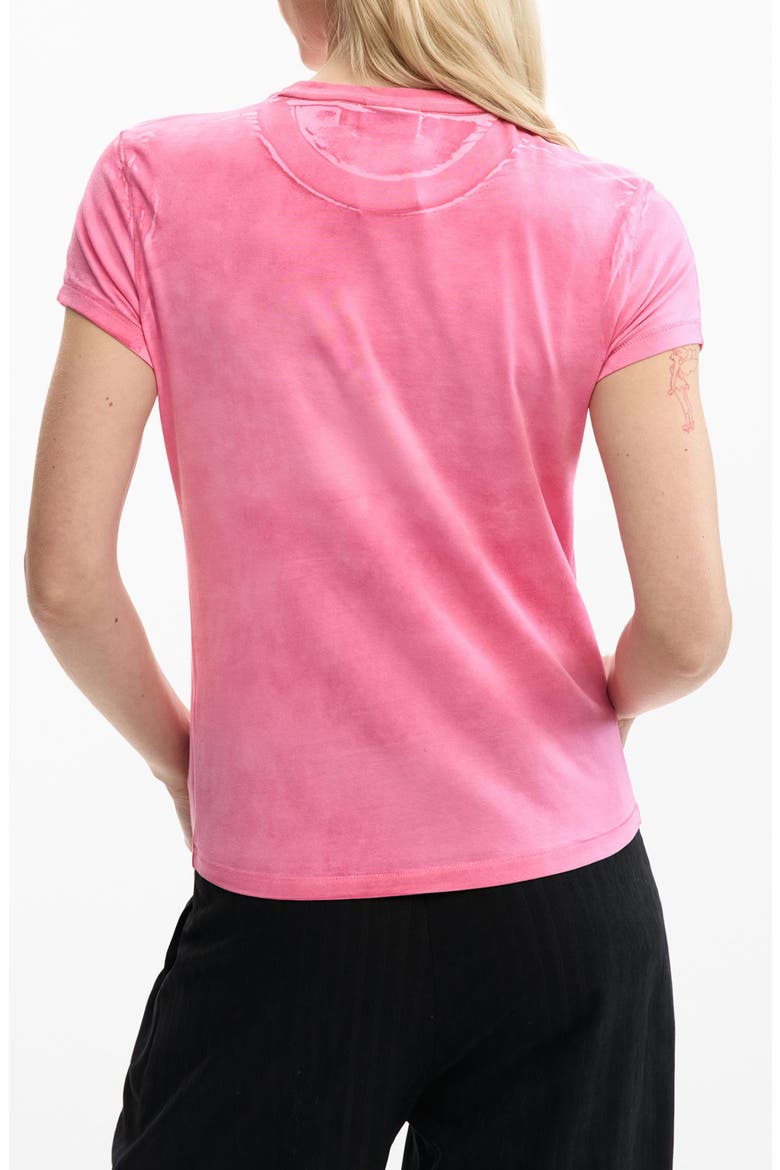 Floral Cotton Graphic T-Shirt, Alternate, color, PINK