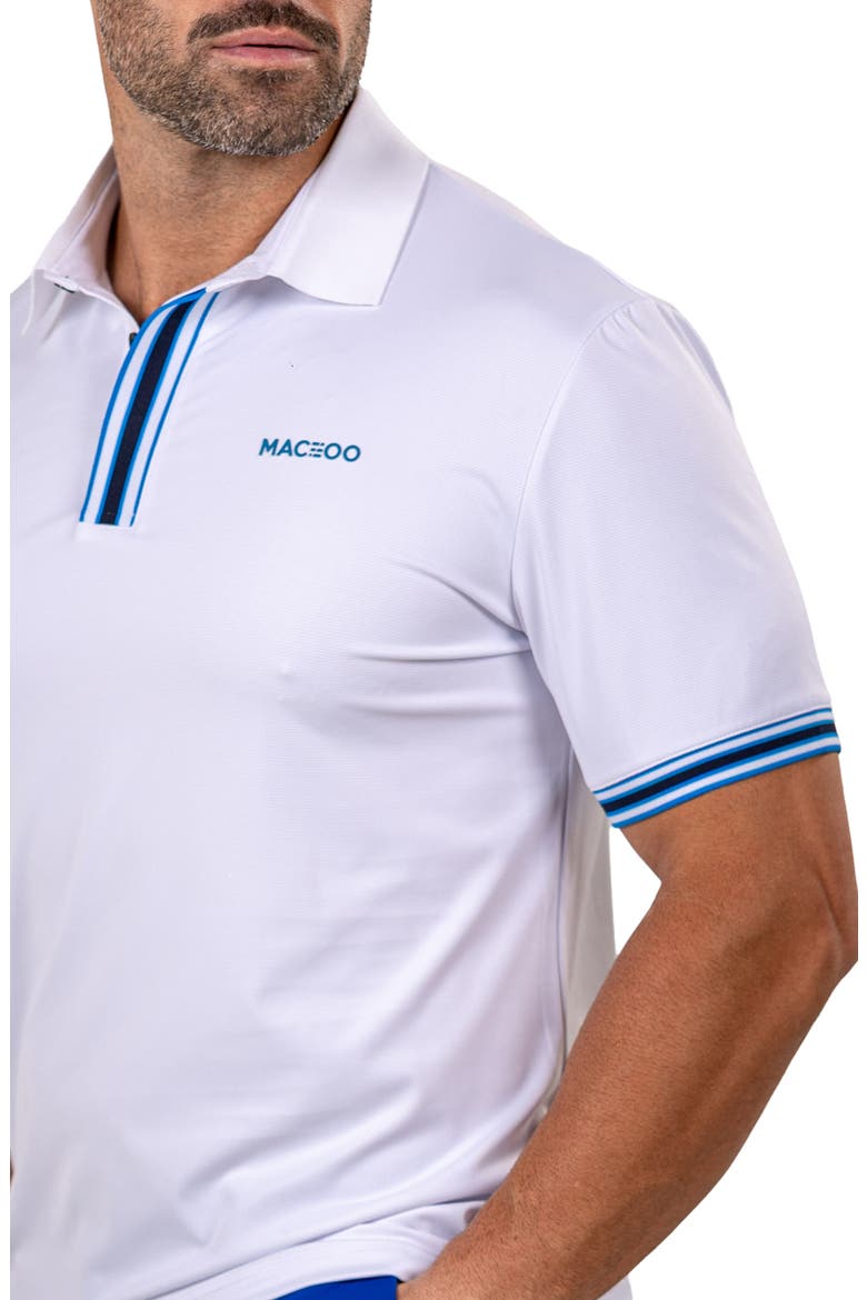 Marthyr0016 White Tipped Golf Polo, Alternate, color, WHITE