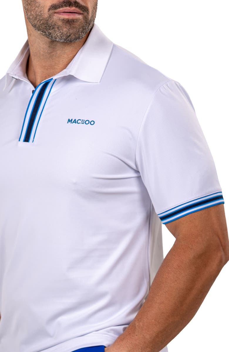 Maceoo Marthyr0016 White Tipped Golf Polo, Alternate, color,