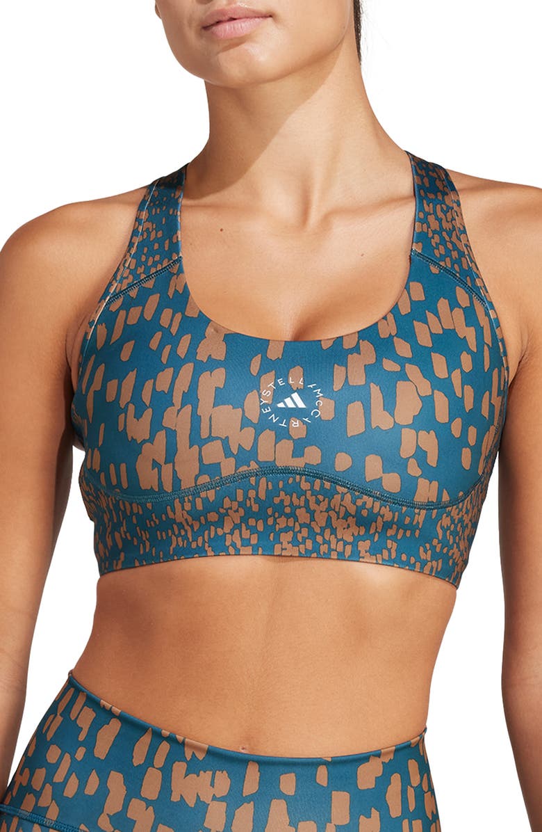 adidas by Stella McCartney TruePurpose Power Impact Training Medium Support Sports Bra, Main, color, Tech Mineral/ Timber