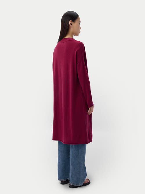 Gobi Mongolian Cashmere 3d Longline Cardigan In Pink