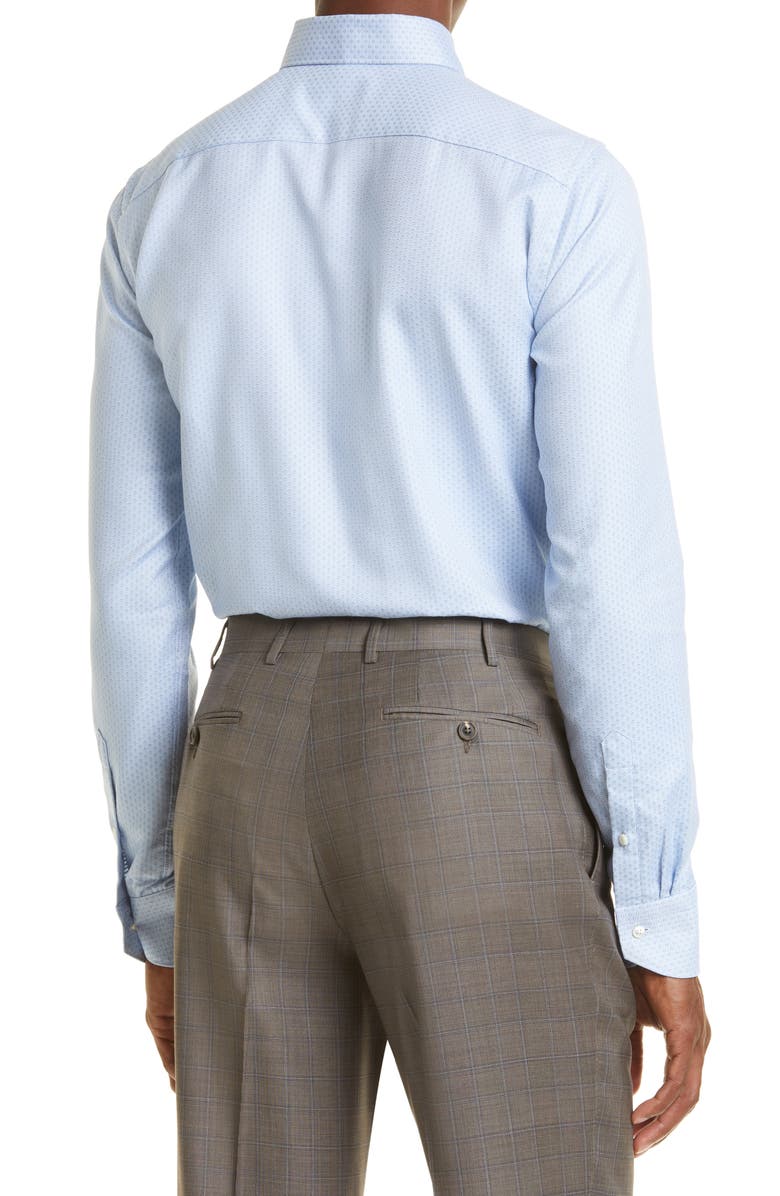 Canali Geometric Print Button-Up Dress Shirt, Alternate, color, 