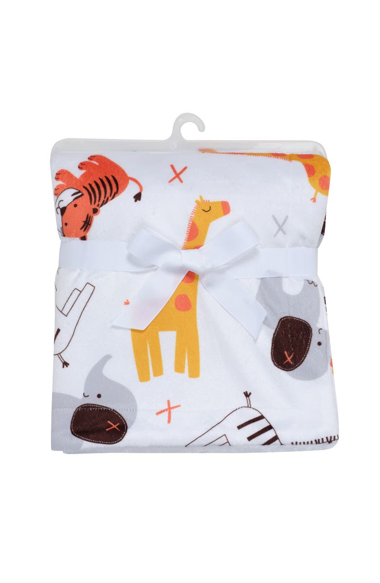 Bedtime Originals Lollipop Jungle Fleece Baby Blanket, Alternate, color, White