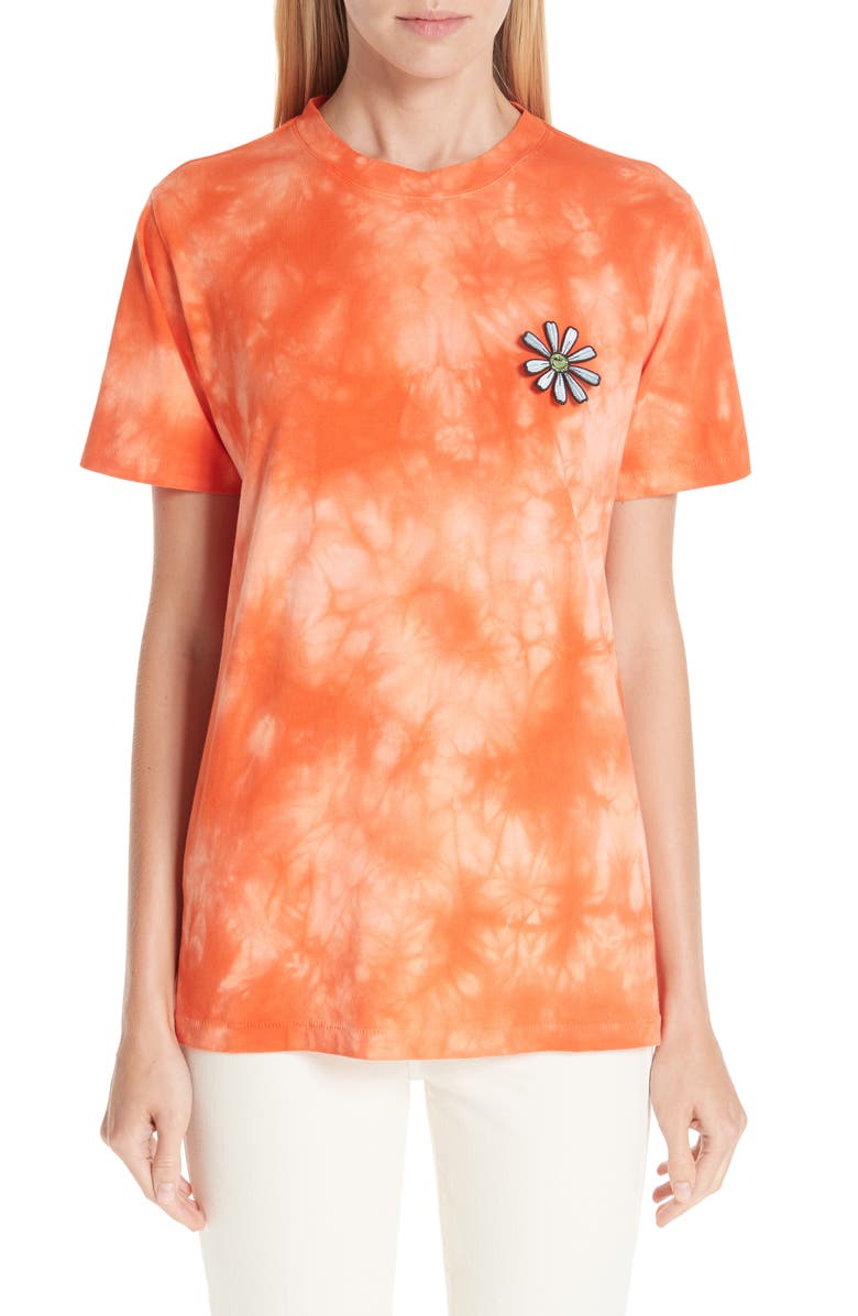 Ganni Tie Dye Daisy Tee, Main, color, 