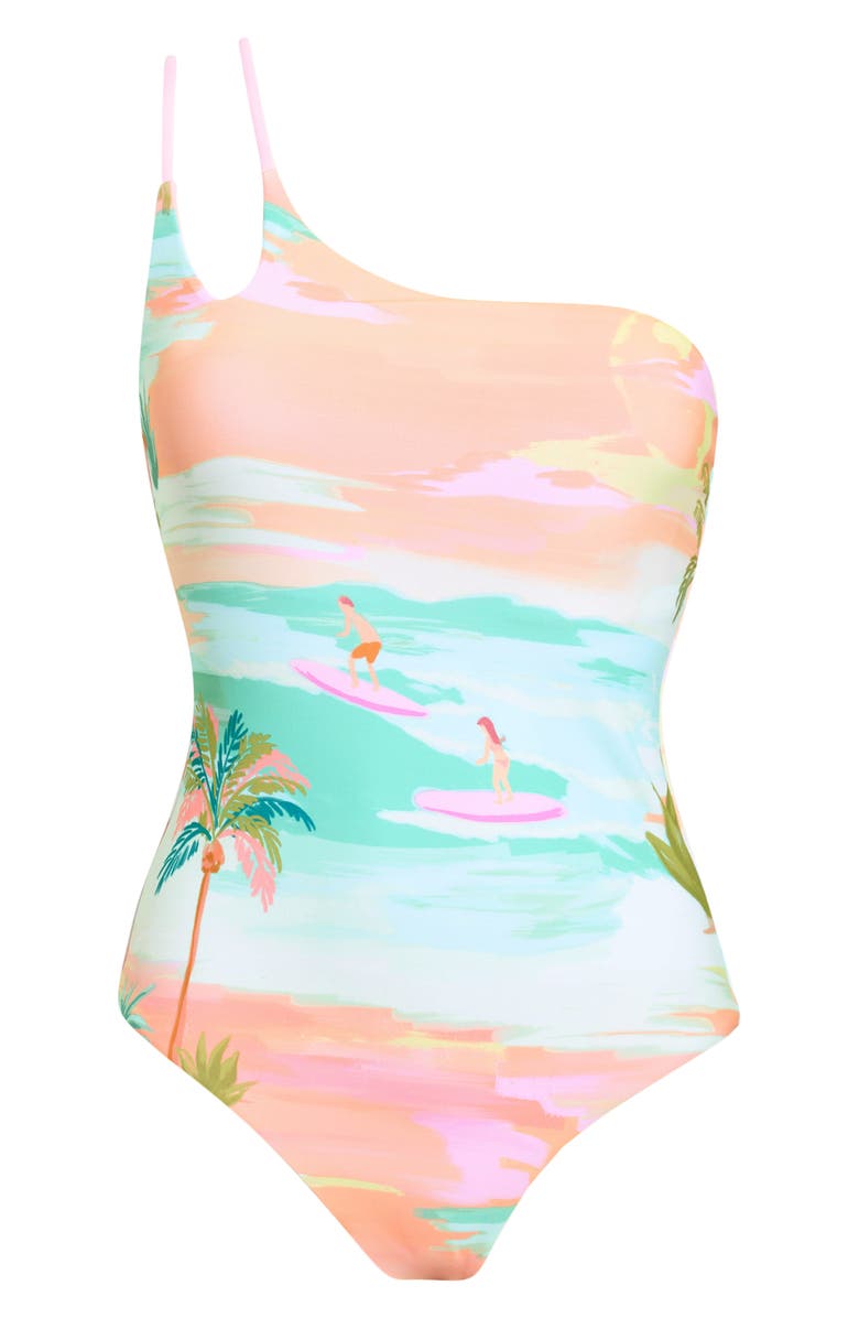 Rip Curl Topanga Canyon One-Piece Swimsuit, Alternate, color, Peach