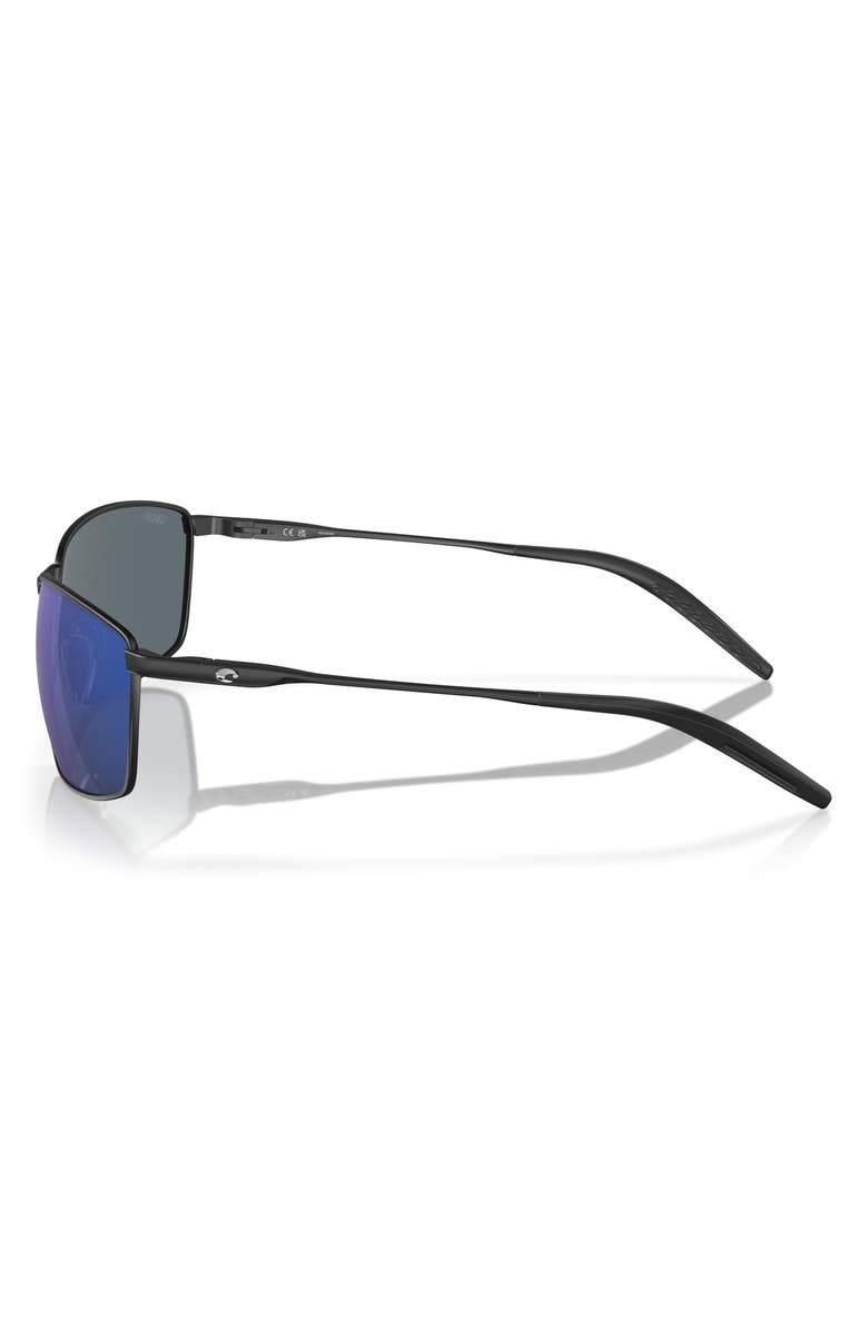 Costa Del Mar Turret 63mm Oversize Polarized Mirrored Rectangular Sunglasses, Alternate, color,