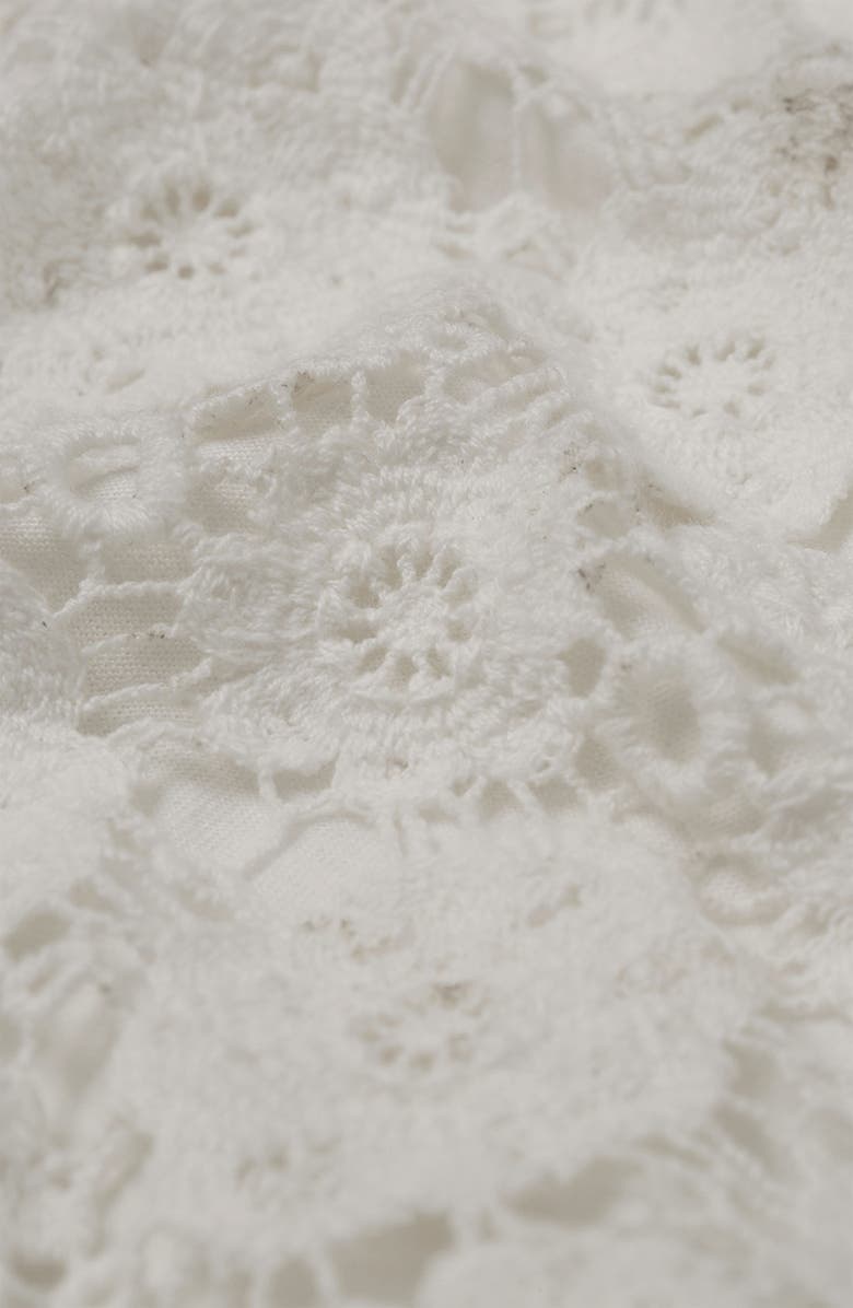 Topshop Crop Doily Lace Top, Alternate, color,