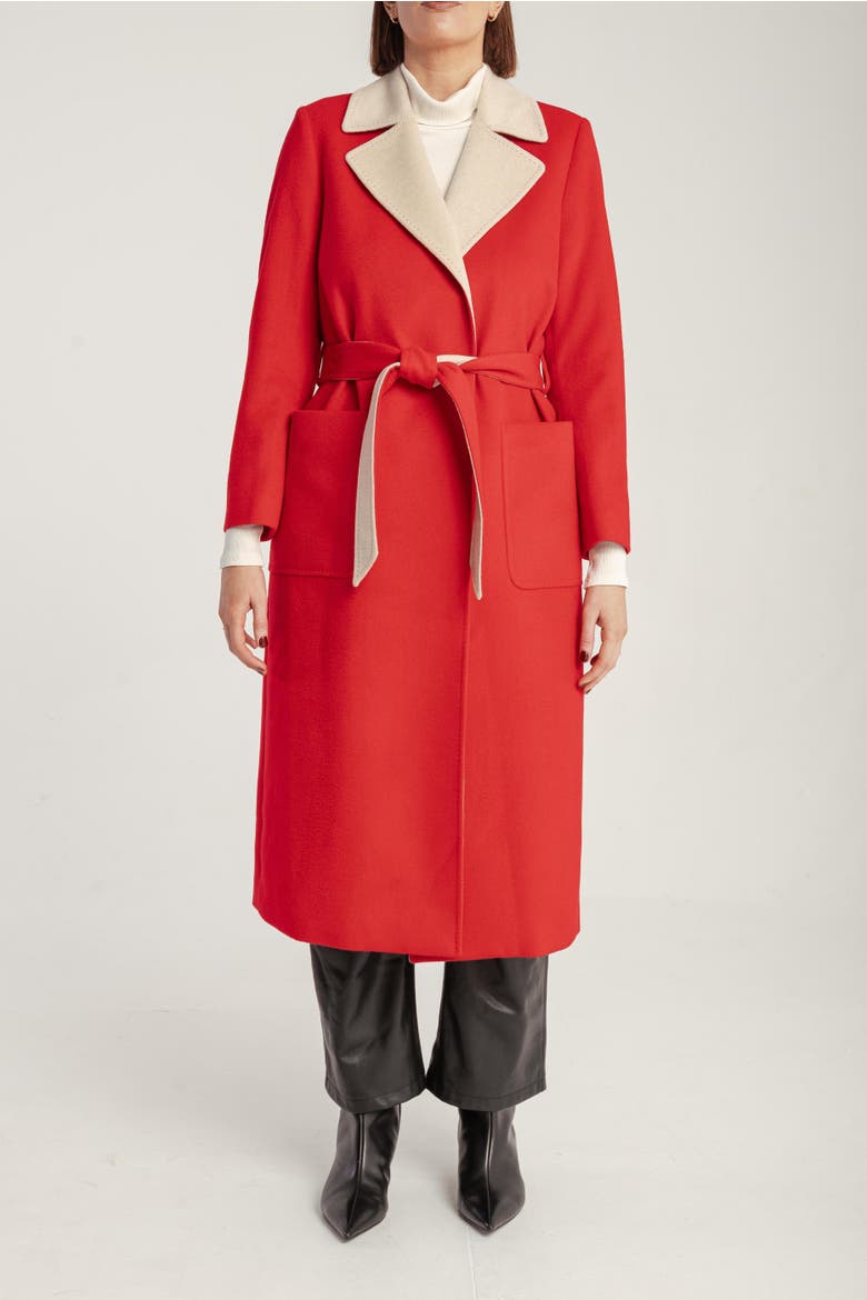 Cashmere Belted Wrap Coat, Alternate, color, V3_red_cream