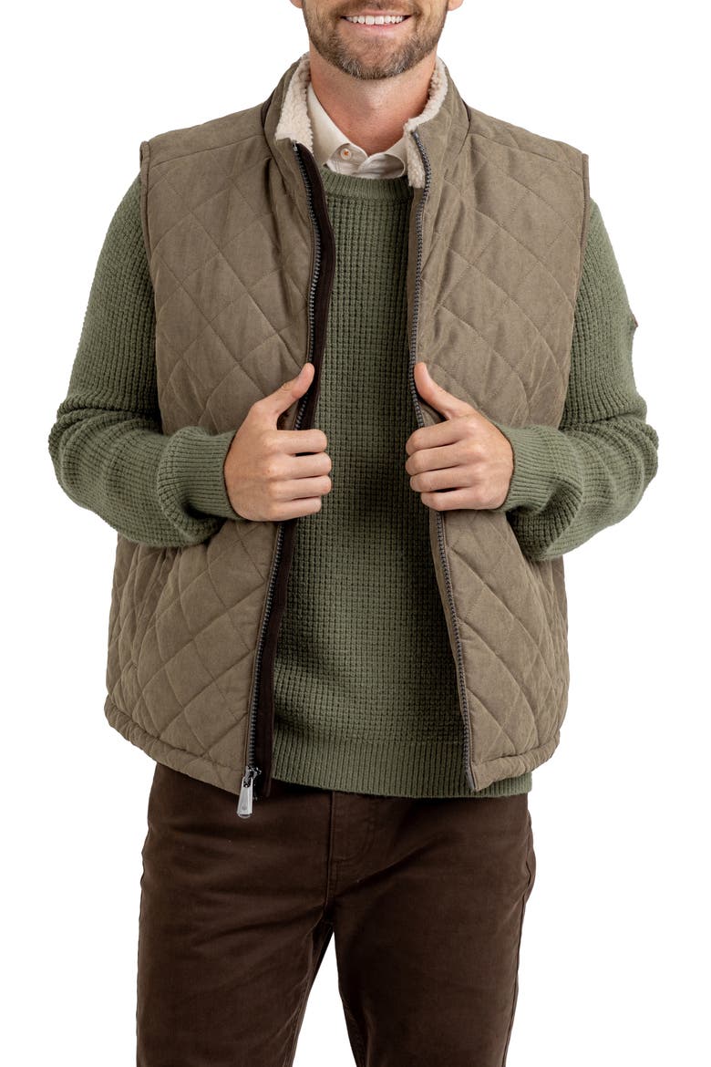 Oxford Water Resistant Quilted Vest, Alternate, color, TOBACCO