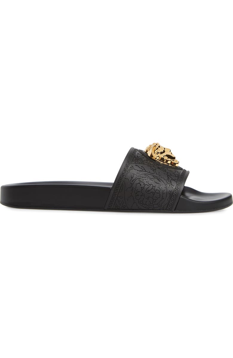 Versace Palazzo Medusa Slide Sandal, Alternate, color,