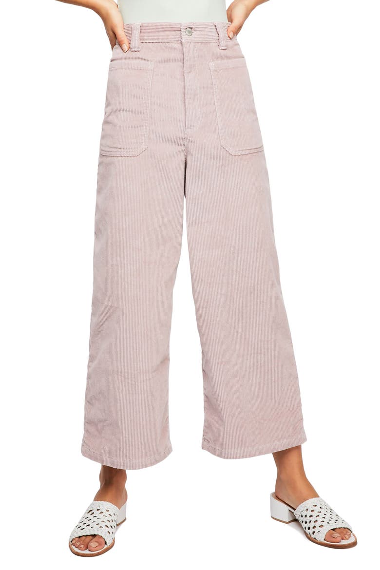 Dawn to Dusk Crop Corduroy Pants, Main, color, ROSE