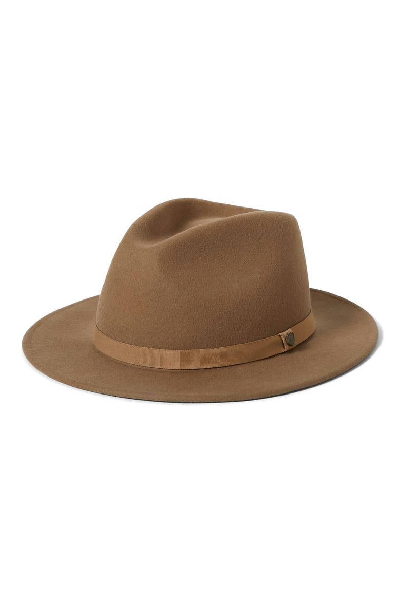 Messer Packable Wool Fedora, Main, color, KHAKI/ KHAKI