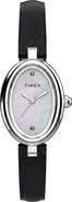 Timex® Cavatina Luxe Leather Strap Watch, 18mm