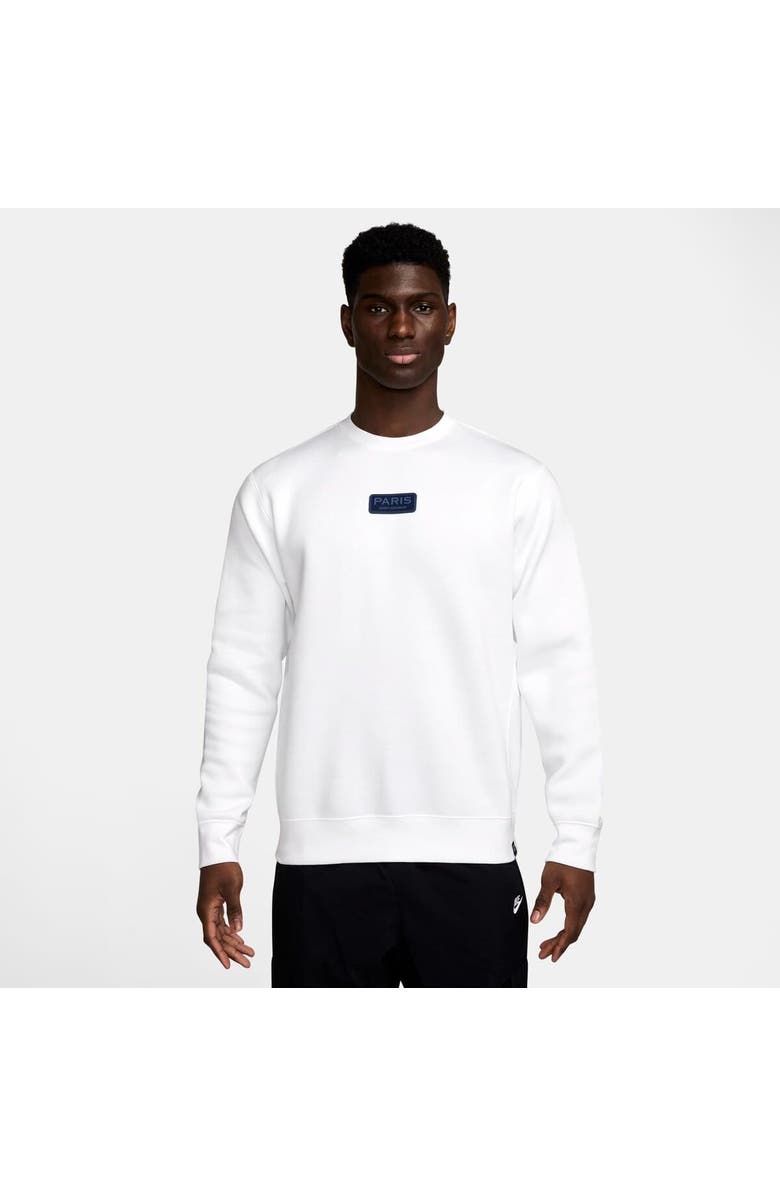 Nike Men's Nike White Paris Saint-Germain Club Pullover Sweatshirt, Main, color, White