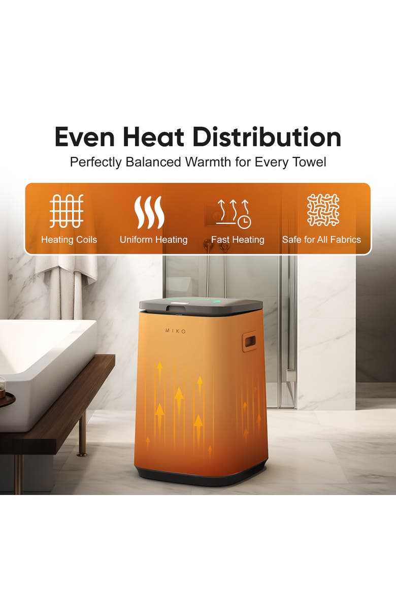 Nest Towel Warmer 23L Capacity with Aromatherapy, Alternate, color, White