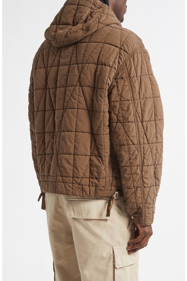 Short Cotton & Nylon Parka, Alternate, color, UMBER