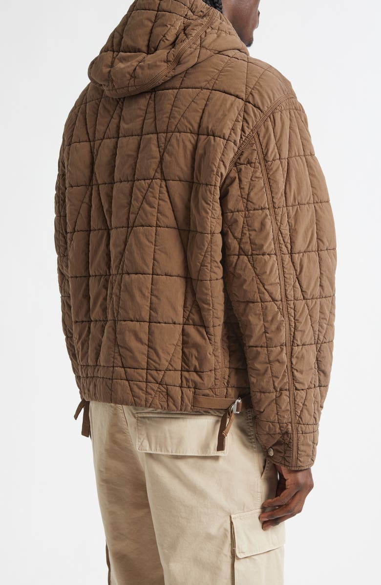 Stone Island Short Cotton & Nylon Parka, Alternate, color, Umber