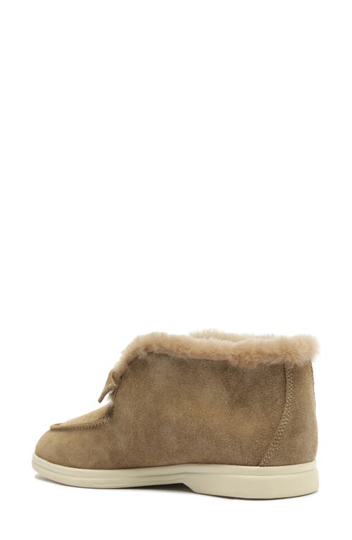 Alexandre Birman Clarita Genuine Shearling Lined Bootie In Neutral