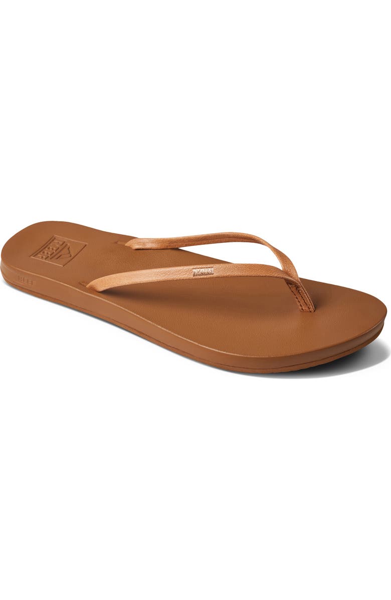 Reef Cushion Slim Flip Flop, Main, color, Natural