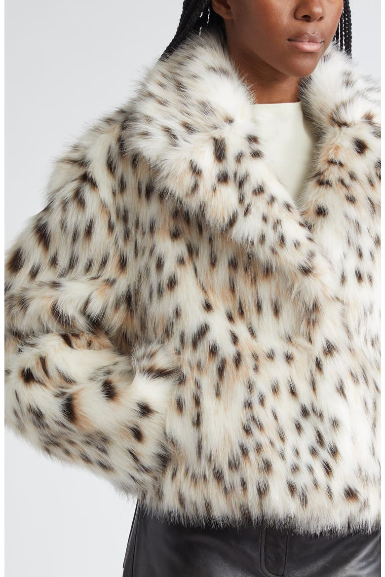 Samara Leopard Faux Fur Jacket, Alternate, color, LEO