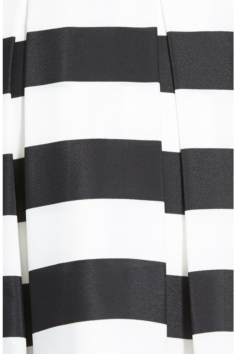 Pleated Stripe Skirt, Alternate, color, IVORY/ BLACK STRIPE