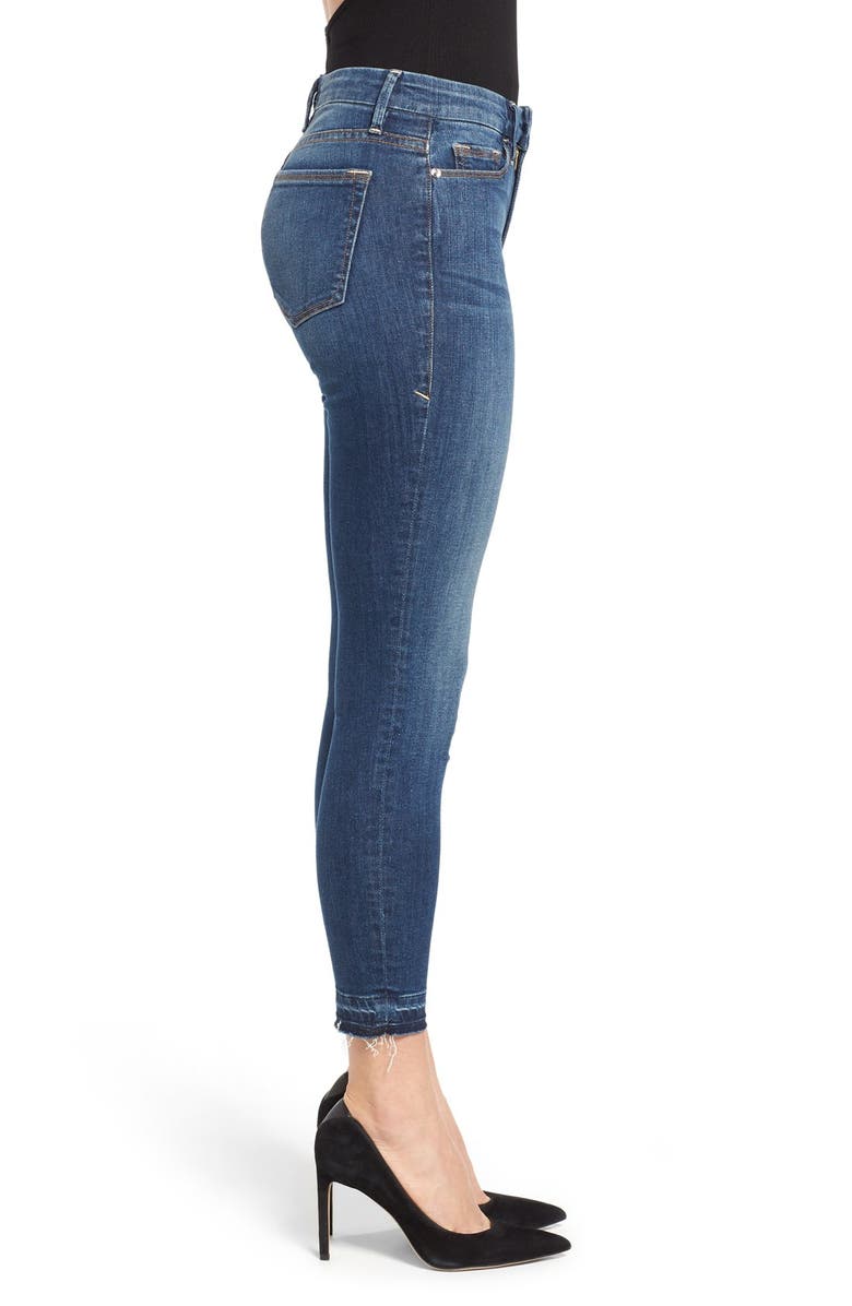 Good American Good Legs High Rise Crop Released Hem Skinny Jeans, Alternate, color,