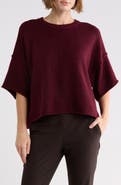 Halogen® Exposed Seam Drop Shoulder Sweater