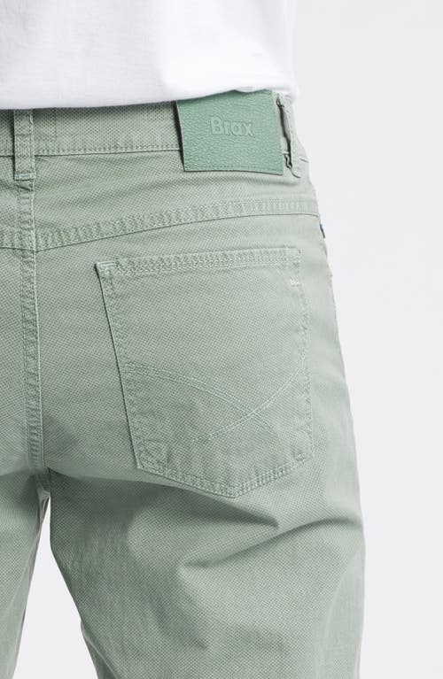 BRAX BRAX COOPER FUSION FLEX MICROPRINT REGULAR FIT STRAIGHT LEG PANTS