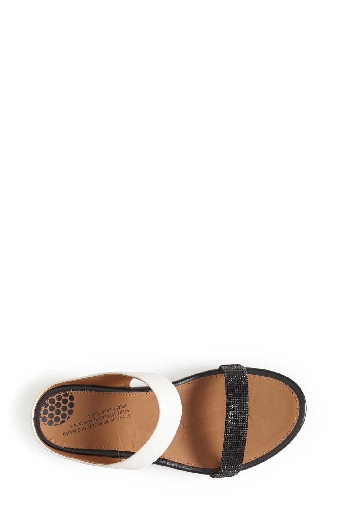 FitFlop™ 'Banda' Slide Sandal, Alternate, color, BLACK/ WHITE